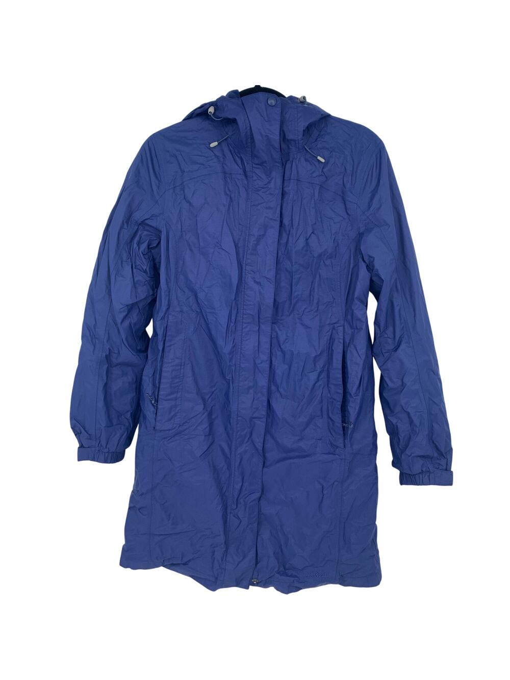L.L. Bean Women's Royal Blue Nylon Rain Jacket/Parka  with Hood Size XS